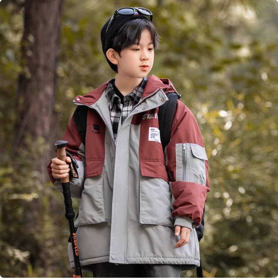 【清仓福利】童装棉服冲锋衣男童三防冲锋衣棉衣外套中大童户外童装