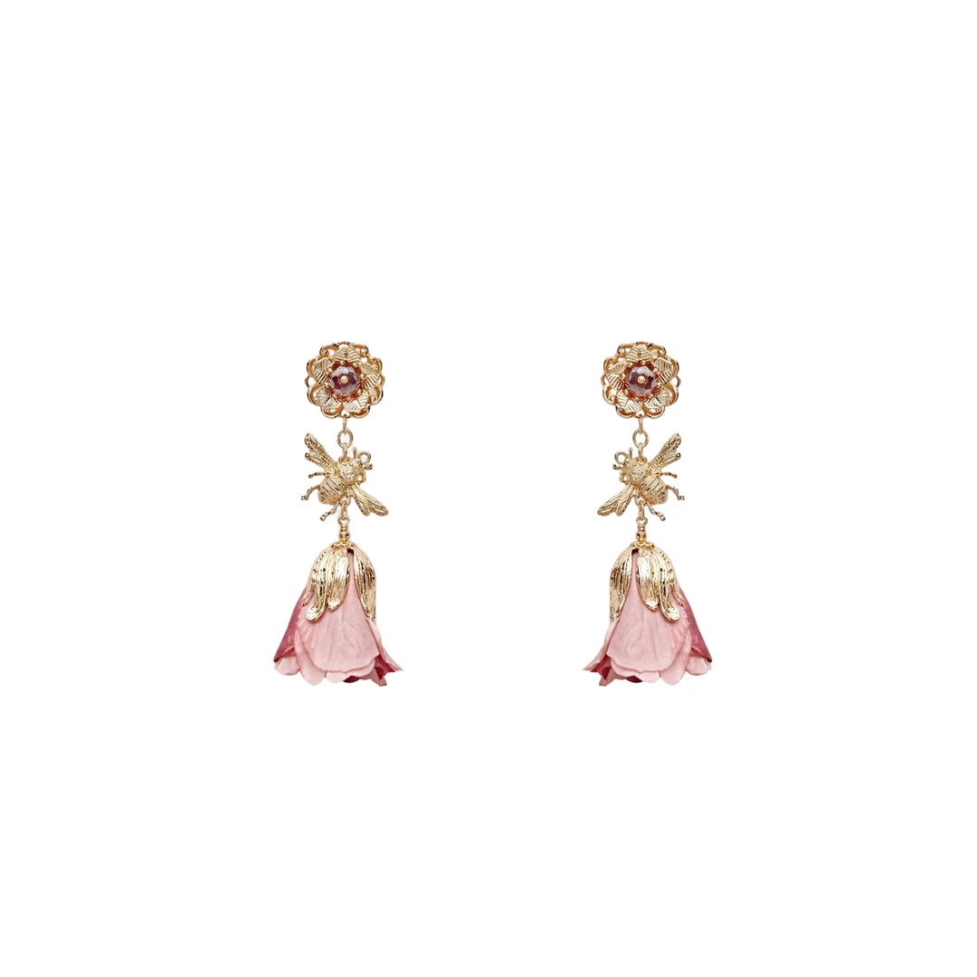 合金无非金属耳饰 Me By MarieElie蔷薇花苞耳环合辑A2245G500