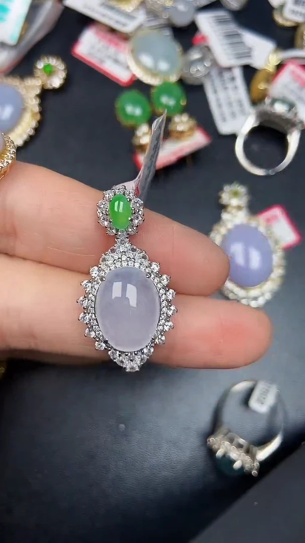 银S925镶嵌戒指翡翠2970