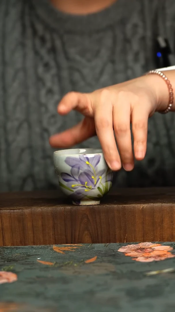 杯釉下彩手工手绘同款陶器