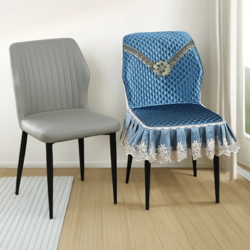 括号新款餐椅套罩北欧轻奢家用餐桌椅子套罩靠背椅坐垫弧形凳子套