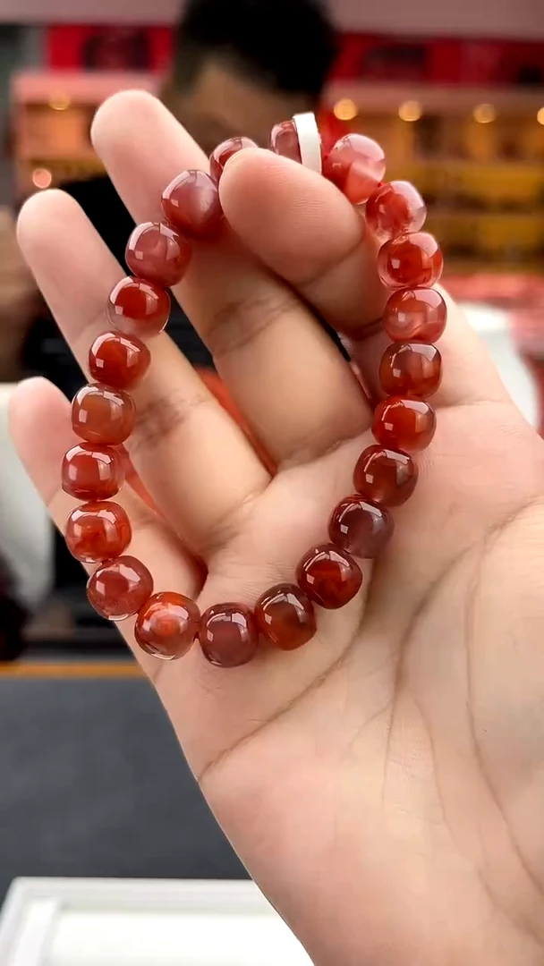 未镶嵌卡9南红飘花老型单圈-多样性发一件南红玛瑙一件1
