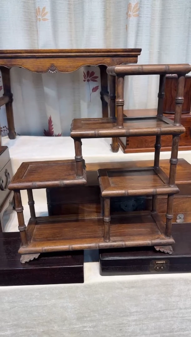 木黄花梨 竹节小博古架