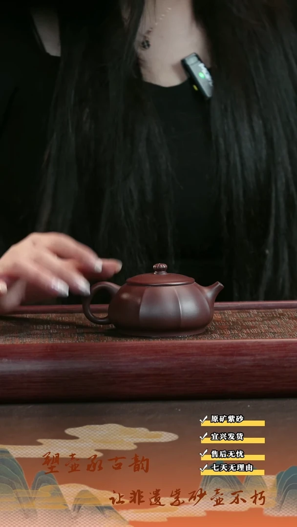 茶壶紫砂宜兴紫砂茶壶 碧轩茄皮紫 200cc