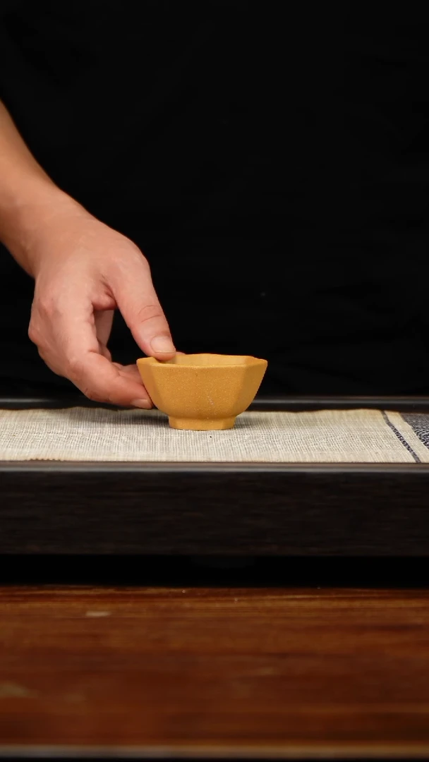 茶壶紫砂黄金段八方杯