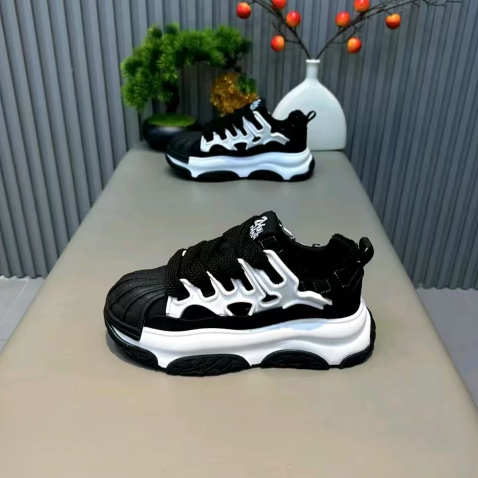 欧洲站机甲老爹鞋男2025秋季新款男士运动休闲鞋时尚贝壳头网红鞋