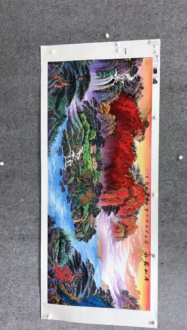 国画张传亭老师的红袍作品