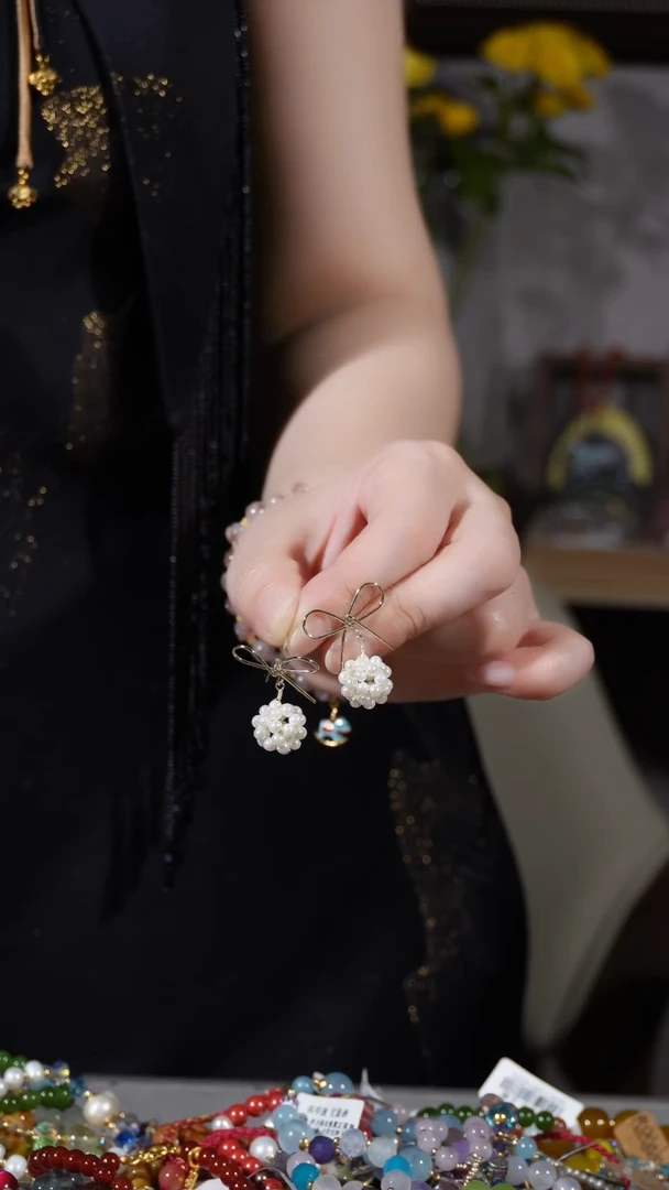 水晶手链未镶嵌妞*耳环