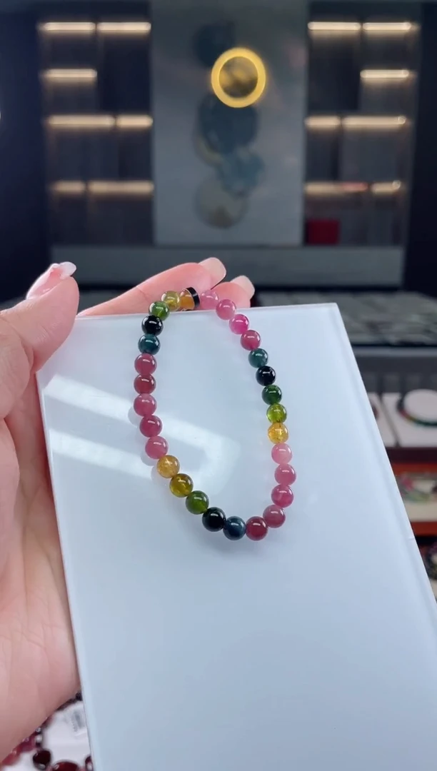 未镶嵌单圈手串碧玺（多样性发一条）T