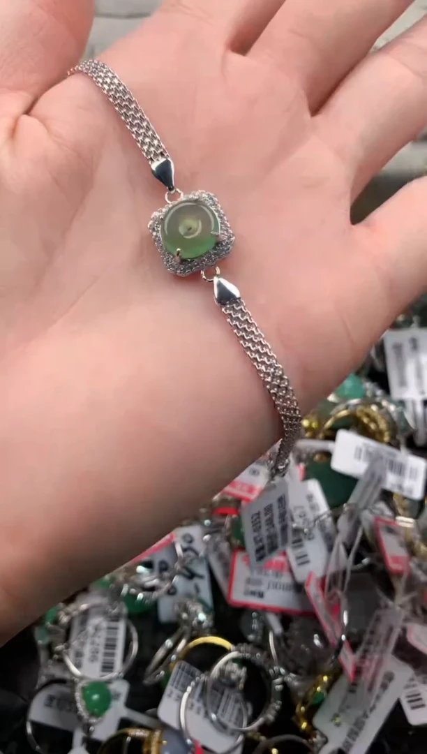 银S925镶嵌戒指翡翠5                    1