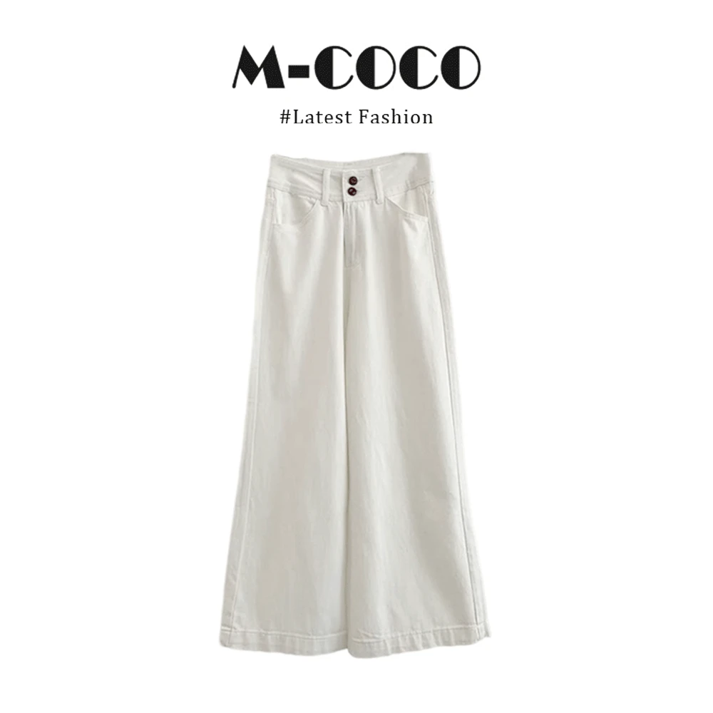 MARIE.COCO今年流行爆款梨形身材又a又飒米休闲直筒阔腿牛仔裤