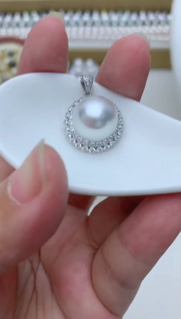 海水珍珠银S925镶嵌颈饰凌*e56