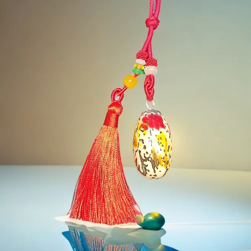 精选唐三彩福禄寿果小圆果【车挂，钥匙扣】木质工艺时尚纯手工精美