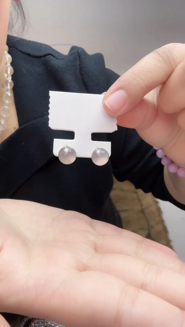 未镶嵌耳饰水晶天然白水晶耳钉07