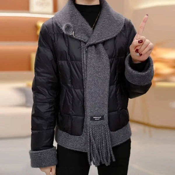 白鸭绒气质加厚保暖羽绒服女士冬季2025新款韩版时尚洋气显瘦外套