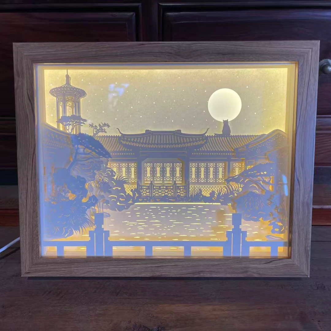 “一梦南池”纸雕灯