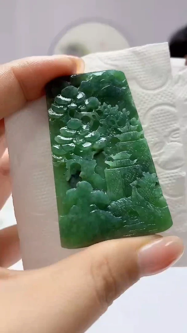 【闪购商品】定制翡翠未镶嵌5145ms-毛货156山水