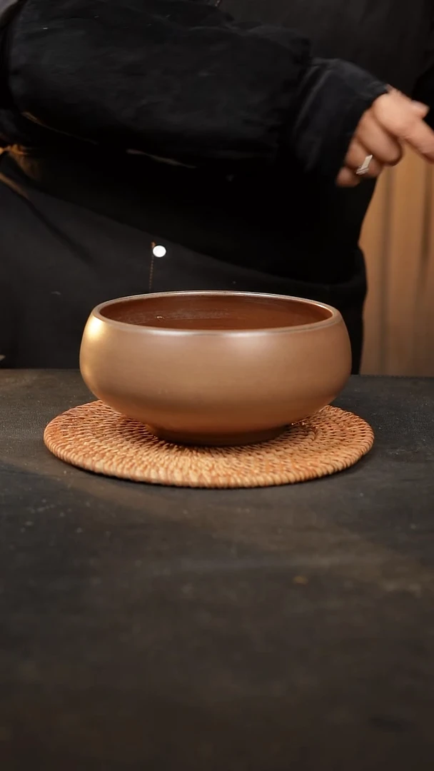 【闪购商品】瓷片泥泥手工花盆口14高7