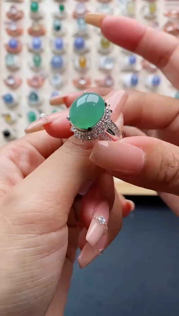 翡翠戒指未镶嵌缅甸天然A货翡翠22   8-6
