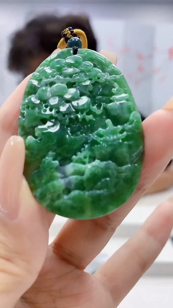 定制翡翠未镶嵌4688xx-毛货挂件32