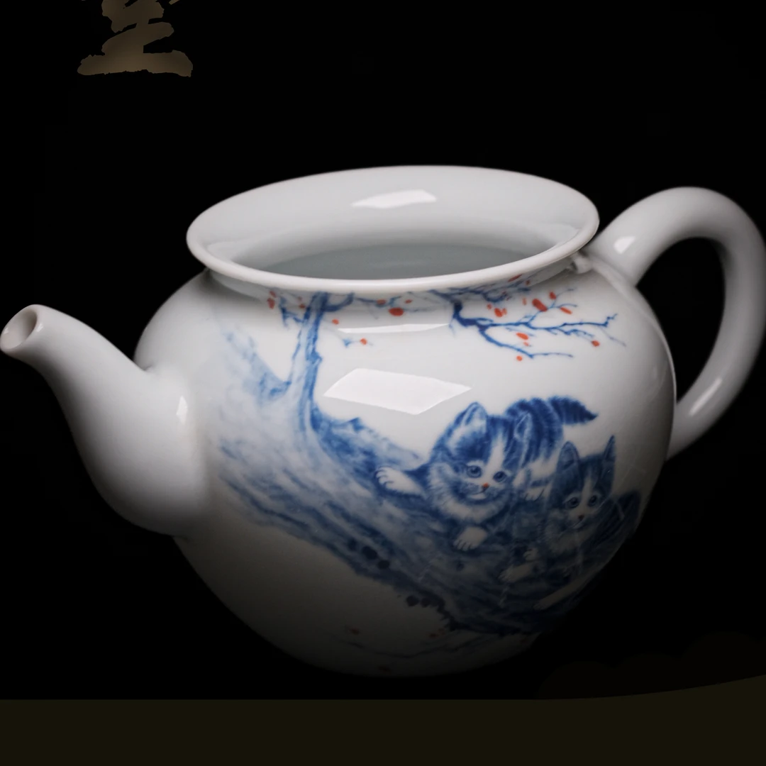 1-7慢生堂背花双猫咪公道杯