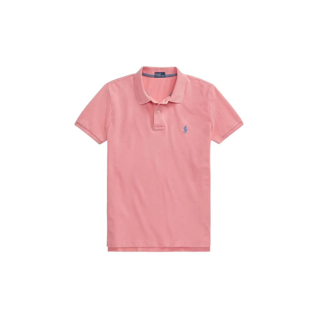 全新未使用 Ralph Lauren/拉夫劳伦 奢邦/纯色直筒修身短袖Polo衫