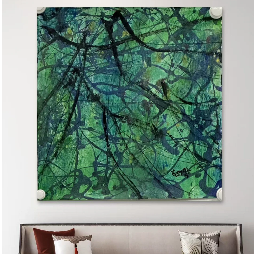 赵燮-手绘国画-藤萝-油画-客厅办公室挂画20