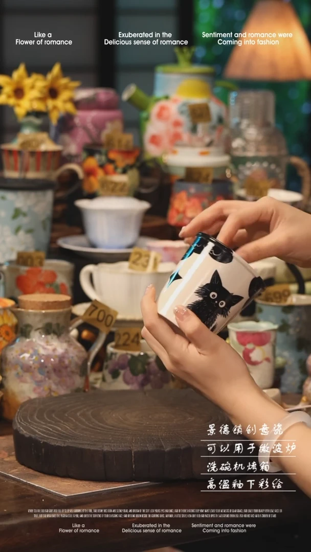 陶瓷景德镇高温釉下彩手工手绘款式