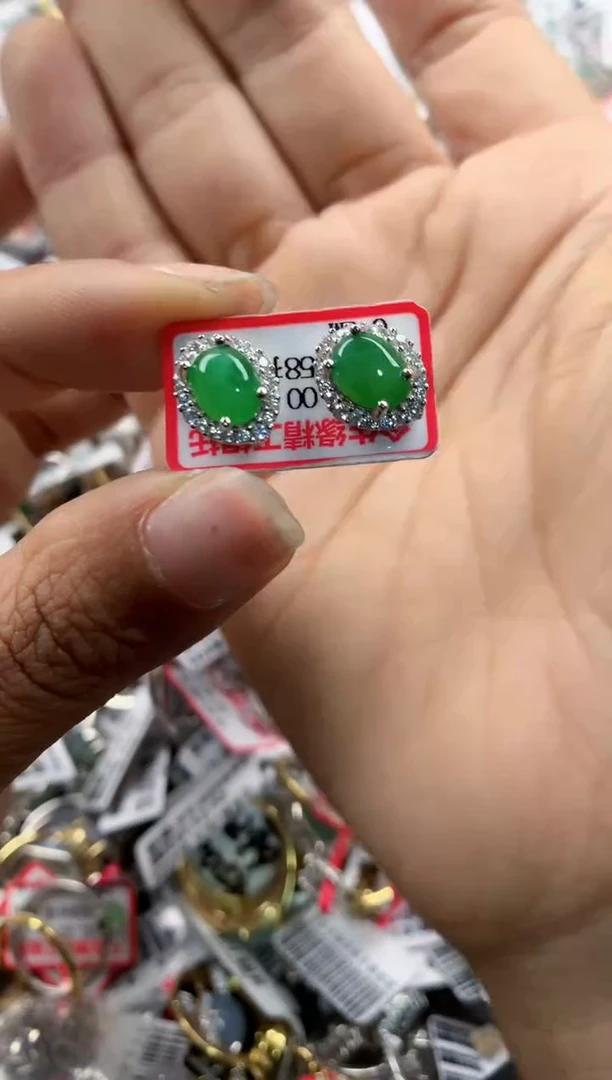 银S925镶嵌戒指翡翠17    4