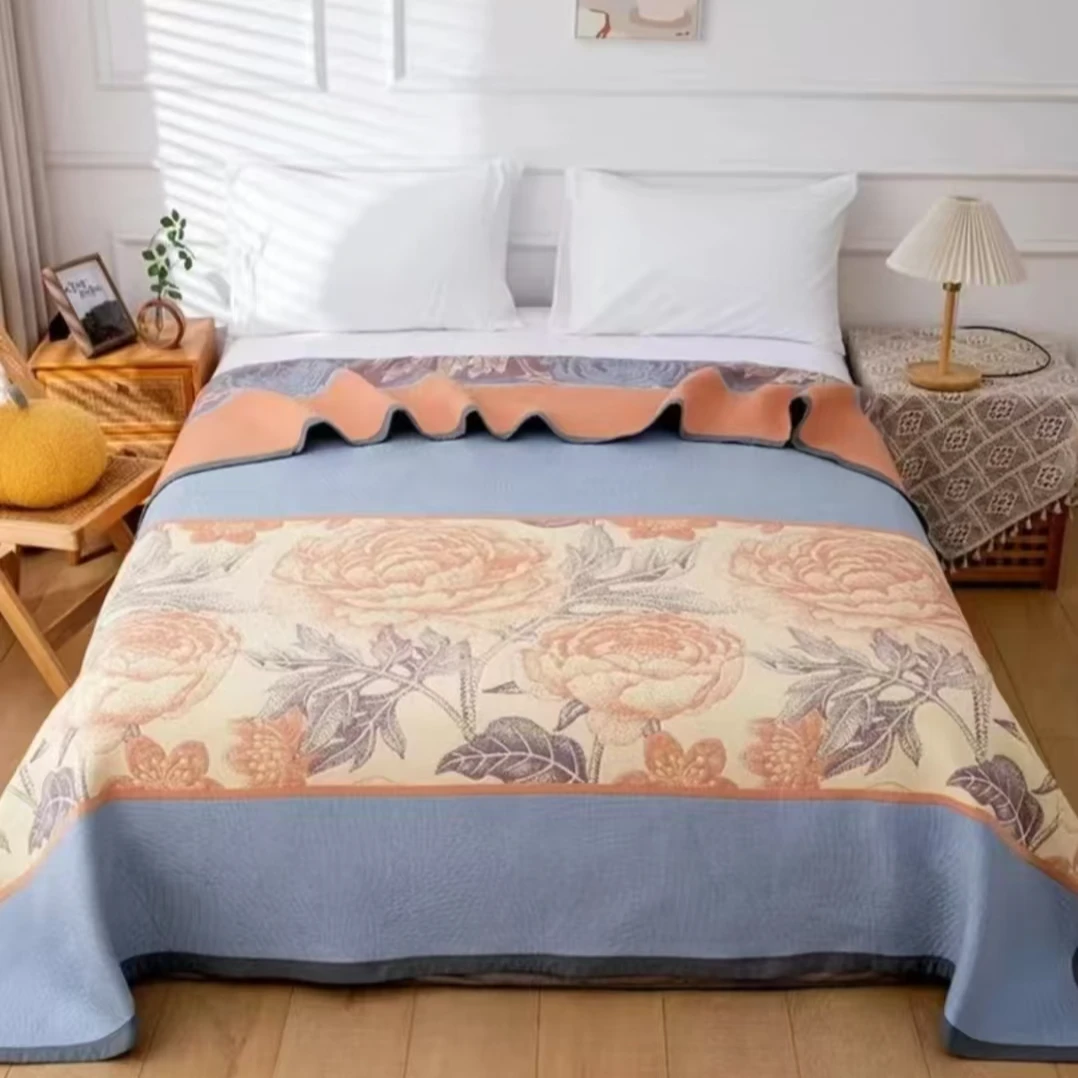 多功能纱布盖毯--祥运牡丹