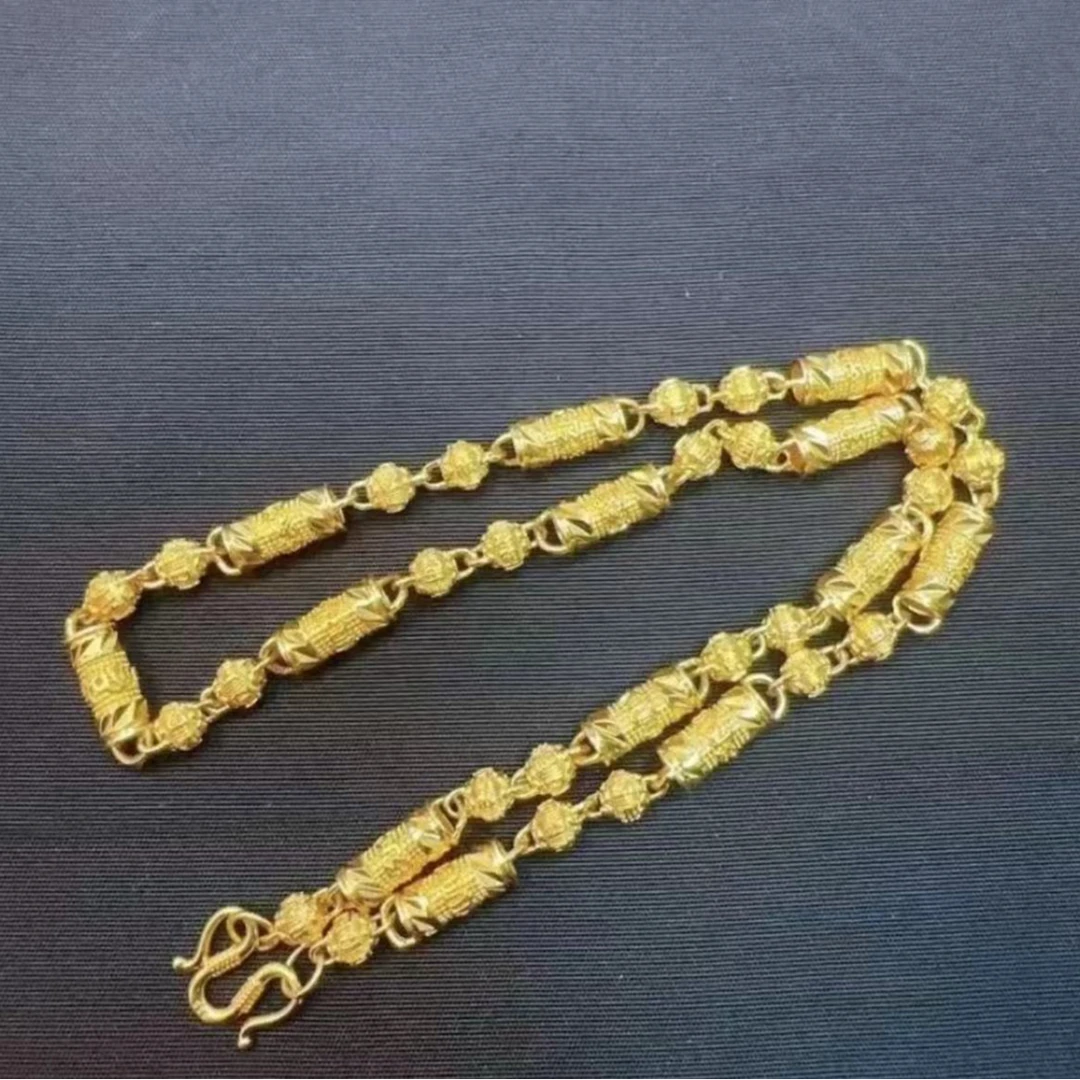 合金项链 【六字箴言项链】男士男款时尚磨砂霸气素款 经典精美空心