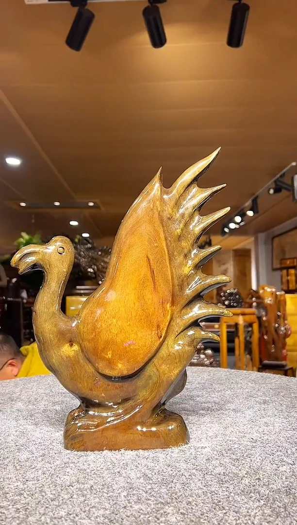 金丝楠木雕款天*金丝楠木摆件