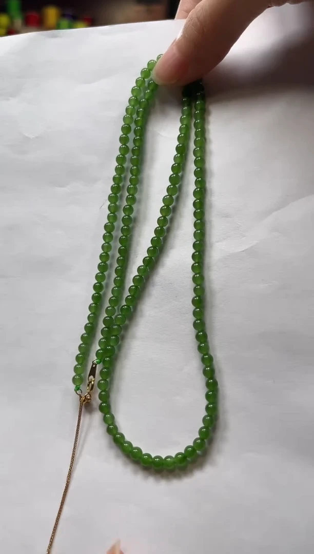 和田玉未镶嵌颈饰小米链