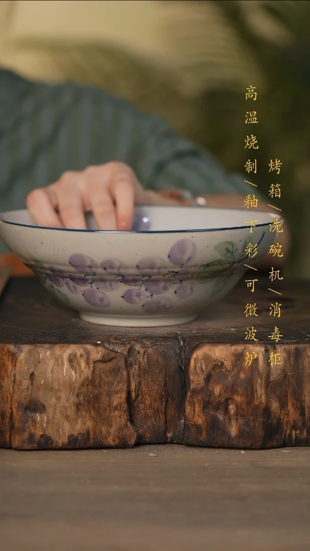 瓷片景德镇高温釉下彩可微波烤箱洗碗机