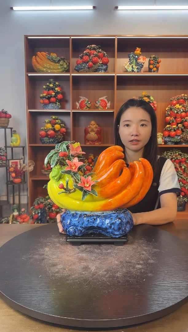 陶瓷35公分长佛手摆件