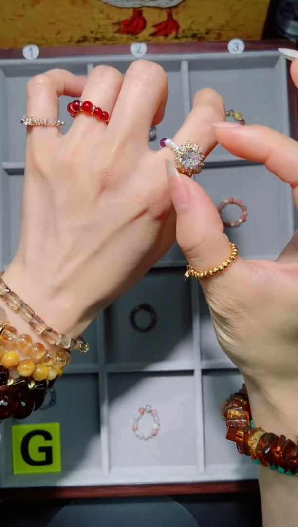 未镶嵌戒指水晶珍珠紫水