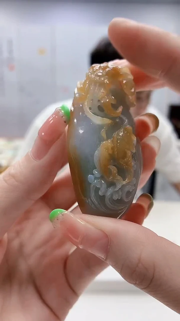 未镶嵌定制翡翠4868ry-毛货挂件188