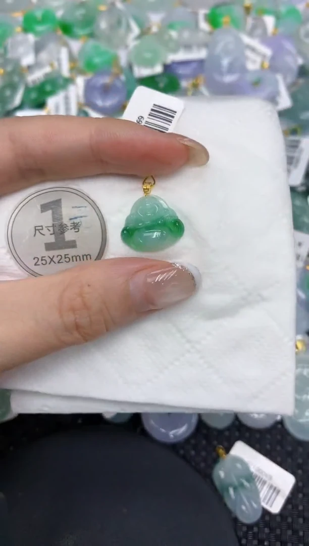 颈饰18K金镶嵌翡翠11111111