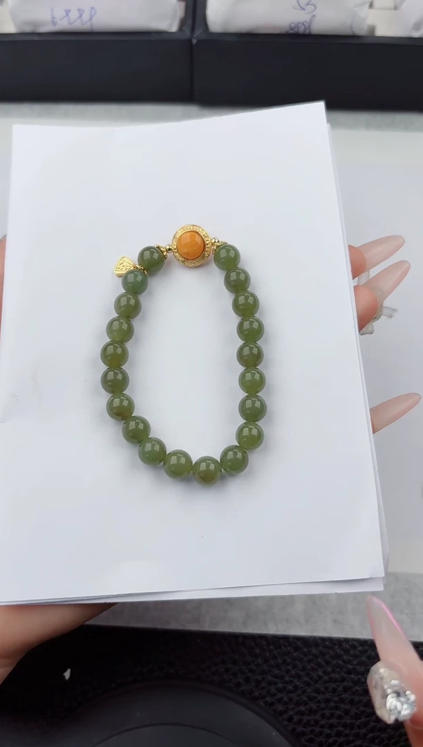 手串未镶嵌和田玉5555嗨购微色差T