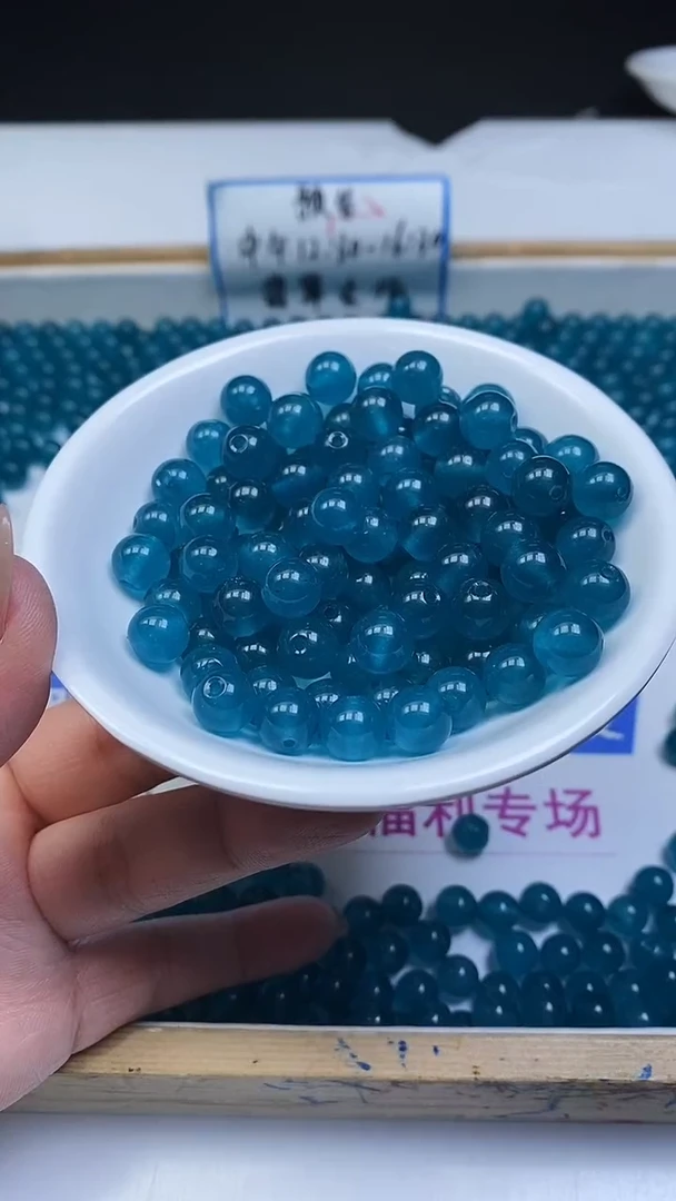 未镶嵌散珠玛瑙/玉髓B52 天 河 石玛瑙8mm30颗8.8元