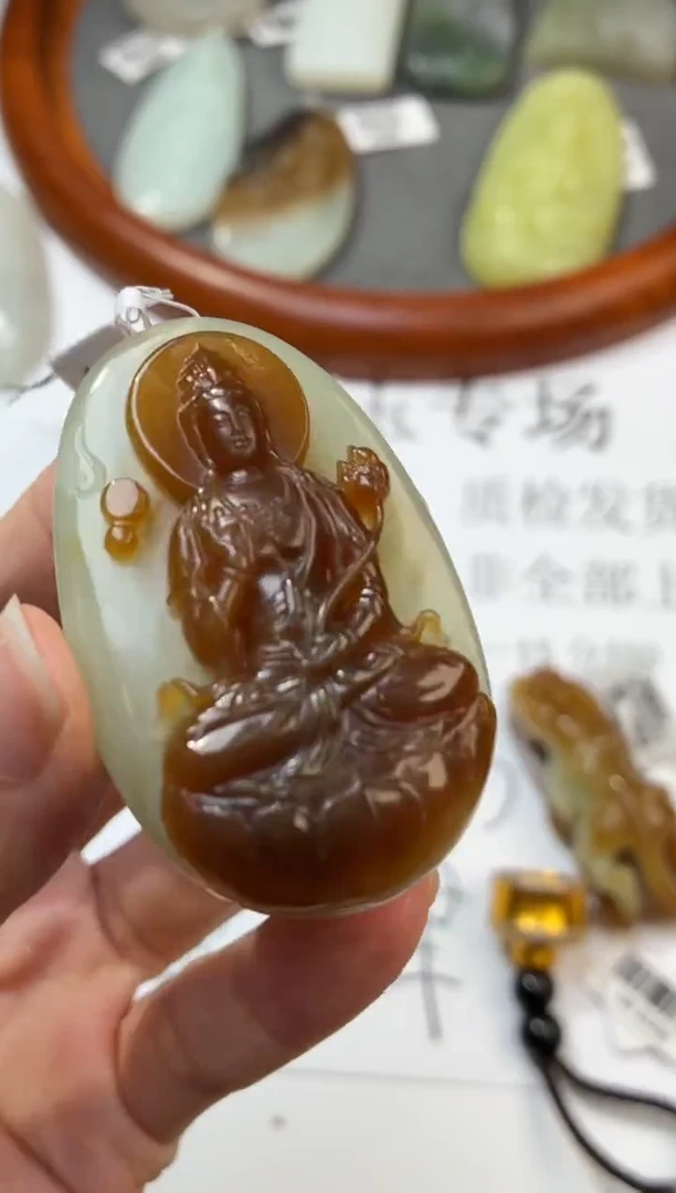 未镶嵌和田玉挂件白**g300045