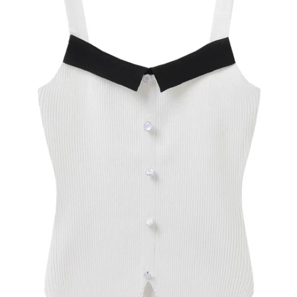 精致小香风修身短款内搭打底美背女