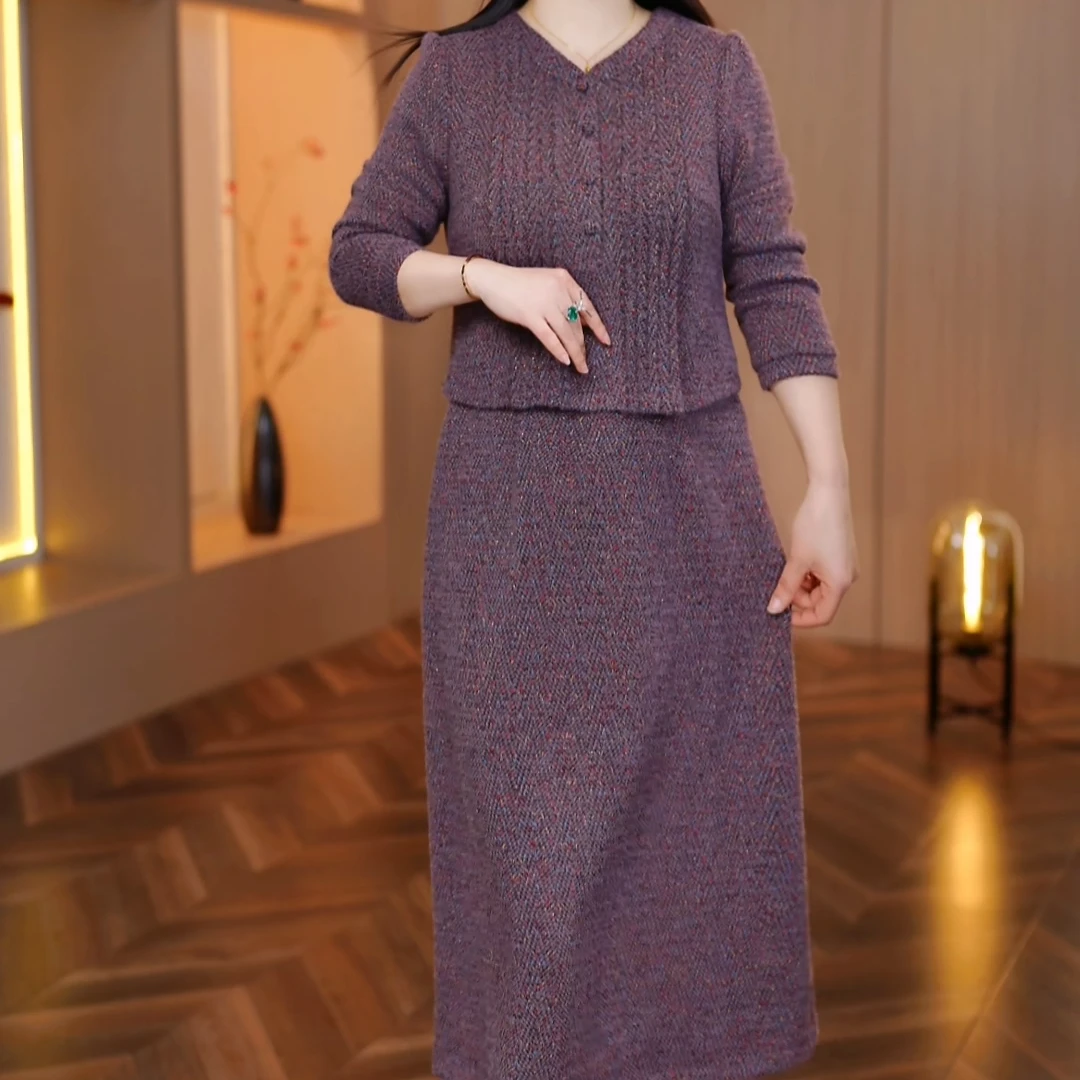 2025秋装新款连衣裙大码女装时尚连衣裙加肥加大遮肉显瘦裙（分）