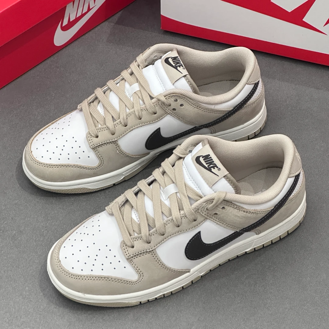 NIKE耐克 Dunk Low 男女款卡其色低帮复古运动休闲板鞋官方正品
