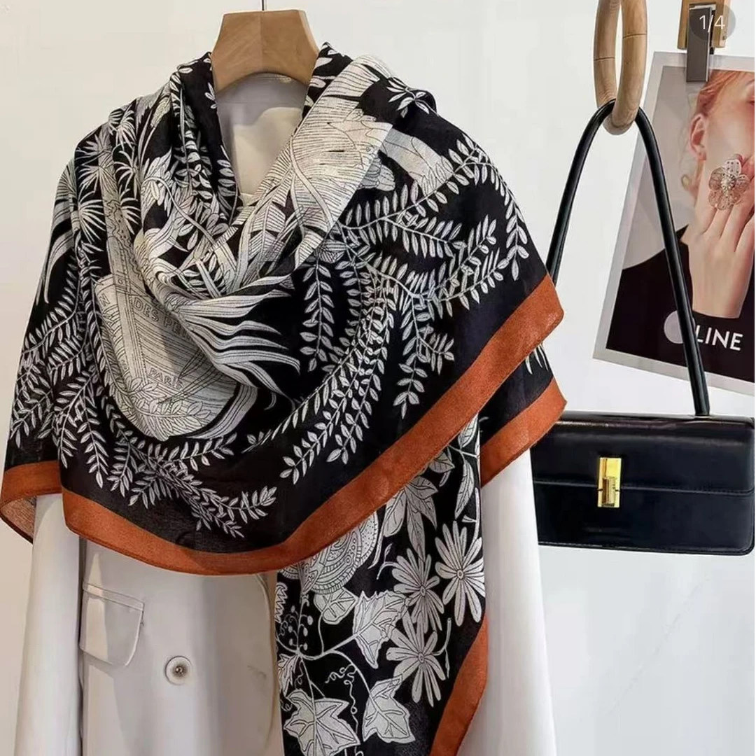 （000-199）百搭丝巾棉麻围巾