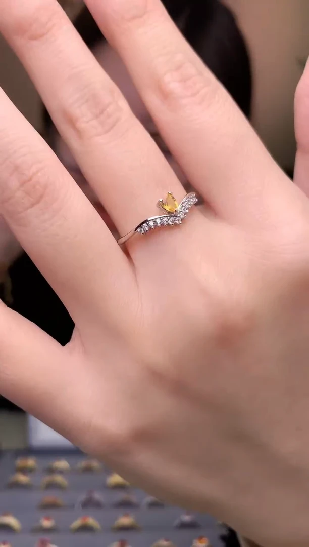 【闪购商品】蓝宝石戒指银S925镶嵌戒指