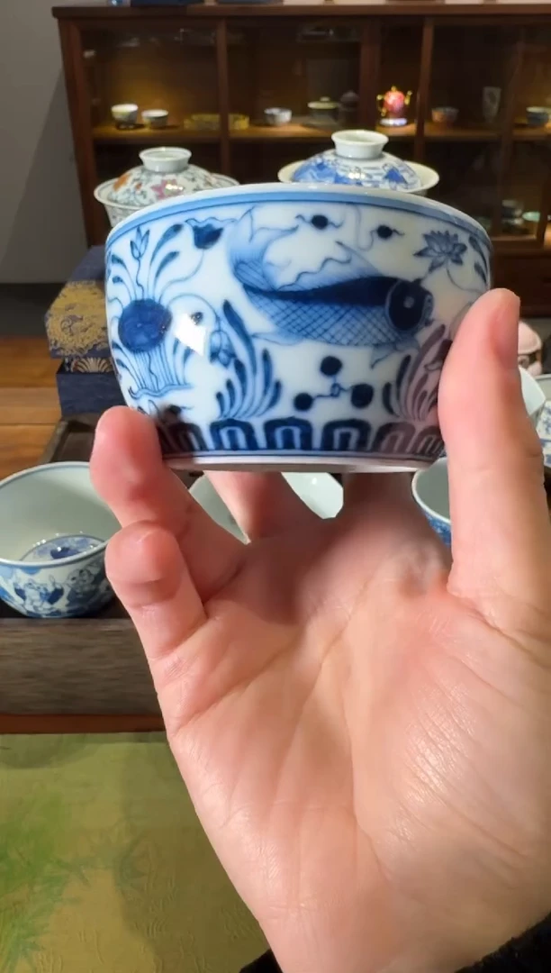 【闪购商品】杯钟家窑鱼藻大缸杯