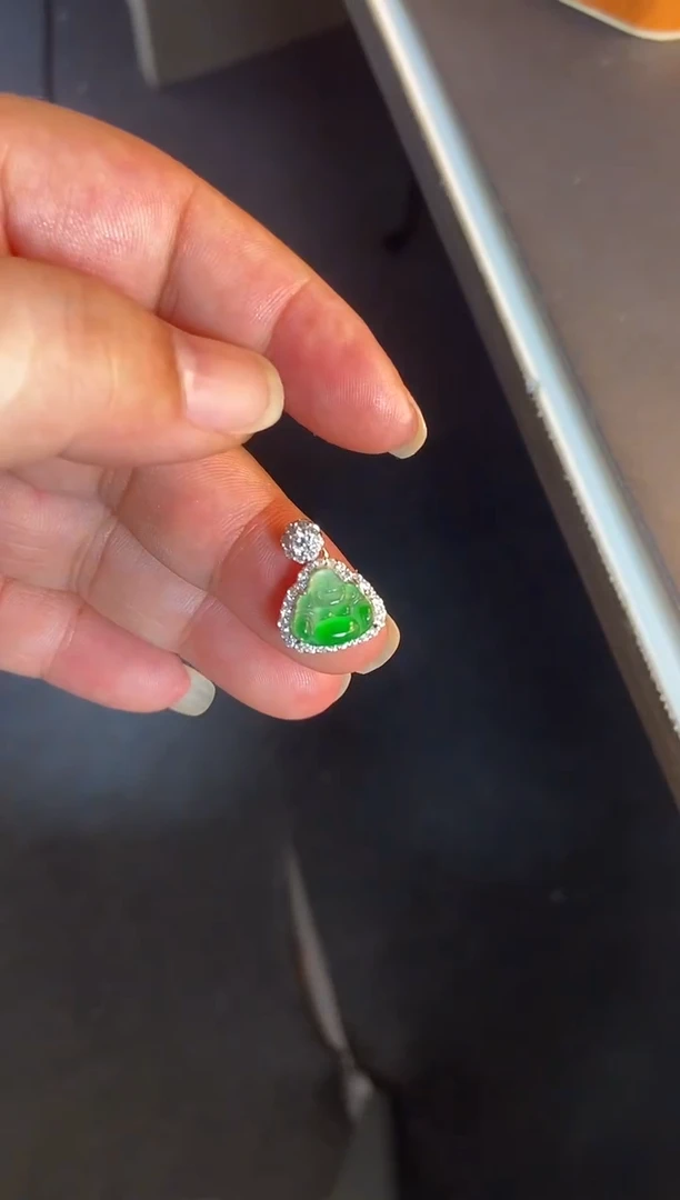 吊坠(不含链)银S925镶嵌翡翠1