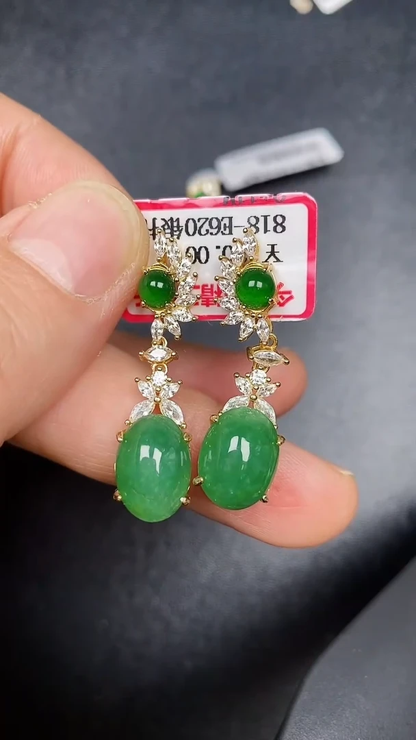 银S925镶嵌戒指翡翠5100