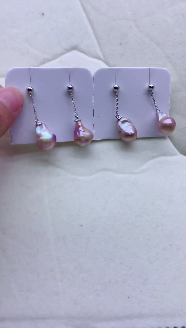 【闪购商品】淡水珍珠耳饰银S925镶嵌多发其一